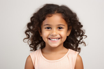 Canvas Print - indian little girl with a smiling face