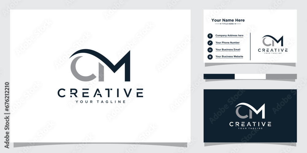 Initial CM, MC Alphabets Letters Logo Monogram Stock Vector | Adobe Stock