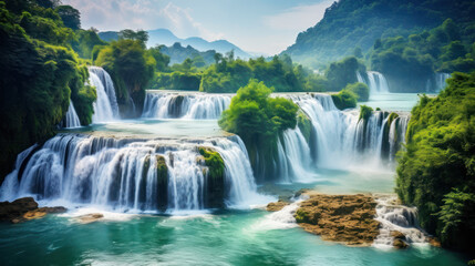 Ban Gioc Waterfall Vietnam beautiful landmark