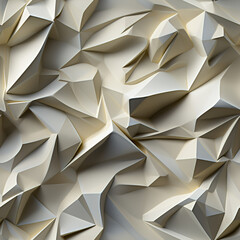 Wall Mural - Origami papercut 3d abstract design repeat pattern