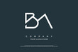 Minimal Letter BM Logo Design Vector
