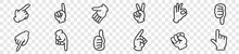 Hand Sign Set Collection Vector