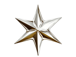 Wall Mural - silver star christmas tree topper.