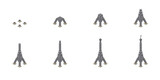 Fototapeta Paryż - Construction of the Eiffel Tower. Vector
