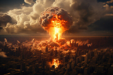 Wall Mural - Inferno Unleashed: Nuclear Explosion Scare