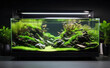 © Creative_Bringer - Nature Nano Aquarium with delicate details in living room.