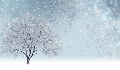 Wall Mural - winter landscape background, generative ai.