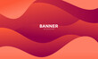 Modern Orange banner background. Graphic design banner pattern background template