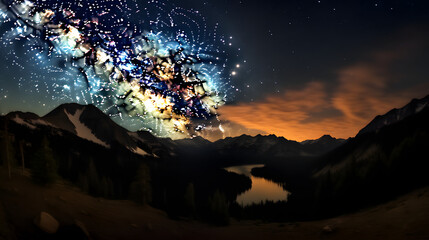 Wall Mural - milky way. generative ai.