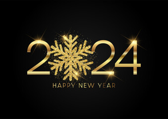 Poster - Glittery gold Happy New Year background