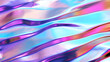 Seamless iridescent silver holographic chrome foil vaporwave background texture pattern. Trendy pearlescent pastel rainbow prism effect. Corrugated ribbed privacy glass refraction. Generative Ai