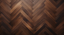 Dark Oak Wooden Floor Background. - Herringbone Pattern.