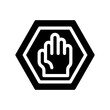 stop glyph icon