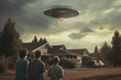 Three boys in american town witness a strange UFO in the sky