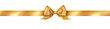 © aiartist - Horizontal gold ribbon isolated transparent, Generative AI