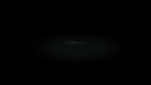 Leshan 3D Title Word Made With Metal Animation Text On Transparent Black
