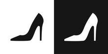 Stiletto Heels Vector Icon. Women's Shoes, Stiletto Shoes Sign