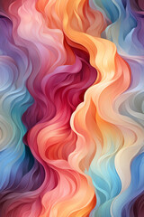 Aufkleber - abstract pc desktop background with soft waves and lines in pastel colors. 