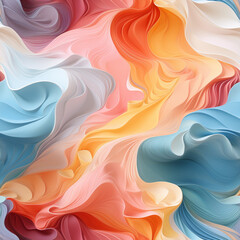 Poster - abstract pc desktop background with soft waves and lines in pastel colors. Pattern for tiles.