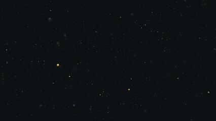 Wall Mural - thin particles floating in fluid space background/ 4k animation of an abstract backgroud with floati