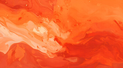 Wall Mural - digital oil paint brush abstract background red orange marble texture. generative AI.