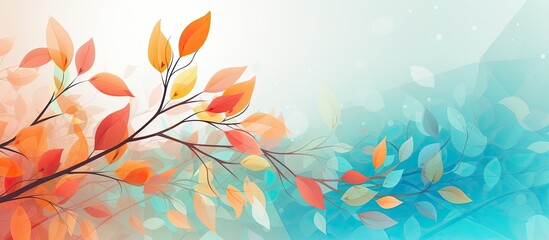 The abstract design on the background showcases a vibrant summer pattern inspired by the textures and colors found in nature including the beautiful tree leaves that symbolize the freshness 