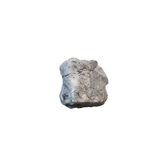 mineral stone heavy rock,3d render real Rock, PNG file of isolated cutout object on transparent background