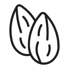 Poster - almond line icon