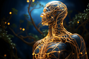 Wall Mural - anatomy of human, human lymphatic system