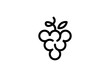 simple modern grape logo design	
