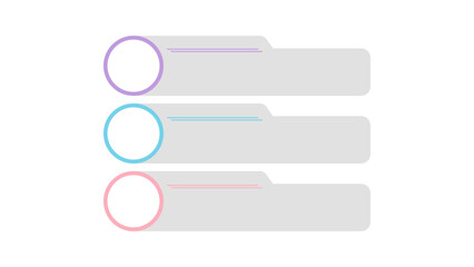 Blank company process chart infographic template as vector with 3 options can be used for progress, diagram, annual report, web design. Business concept