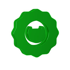 Poster - Green Bottle opener icon isolated on transparent background.