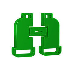 Sticker - Green Binoculars icon isolated on transparent background. Find software sign. Spy equipment symbol.