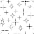 Vector Repeating Pattern.Shining, shimmering Stars, Sequins, Flares, Icons.Holiday.Party.New Year.Print for Textile.Packaging.Paper.Fireworks Cover.On a White Background.Fantasy.Magic.Night Sky