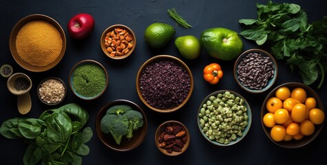 healthy, food, vegan, organic, diet, vegetarian, bowl, nutrition, natural, health, snack, tasty, raw, fresh, various, walnut, cuisine, ingredient, green, cooking, vegetable, seed, colorful, background