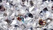 Seamless White Diamond pattern background, abstract gem, crystal texture close up, illustration of a background