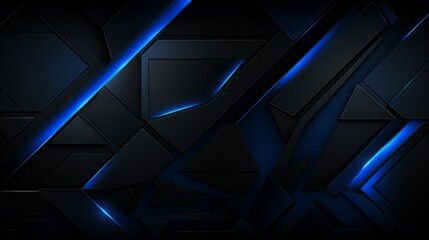 Wall Mural - Black and blue abstract background for games. Technological background