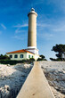 The lighthouse at Veli Rat, on the island Dugi Otok, Adriatic sea, Croatia, popular sailing destination, view from the pier