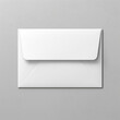 © Margo_Alexa - white envelope, on a gray background, ready for design, copy space .