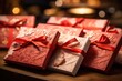 red hong bao or red envelope, traditionally used in Chinese culture for gift 
