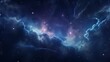 closeup blue purple galaxy stars young clouds night banner bifrost immensity