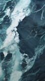 Fototapeta Łazienka - a wallpaper of a marble pattern with the colors dark grayblue, greenblue, and white created with Generative Ai
