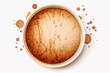 Coffee Stain Isolated, Coffe Stamp, Brown Drink Round Mark, Splash, Spill, Texture