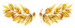 Złote jesienne liście dekoracyjne laur vintage