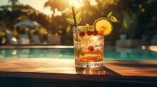 
Cocktail By The Pool. Summer Party
