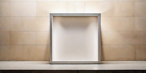 Mock up of square light box display. Created using generative AI tools