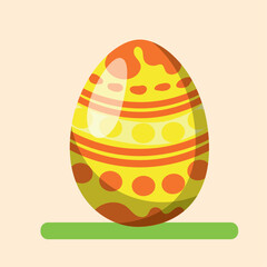 Wall Mural - Isolated colored realistic easter egg icon Vector