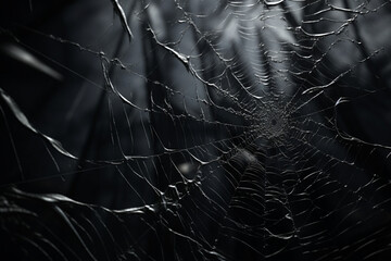 Wall Mural - spider web and the movement of spider, cinematic, photorealistic created with Generative Ai
