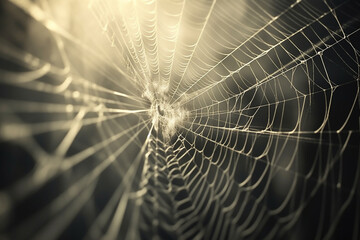 spider web and the movement of spider, cinematic, photorealistic created with Generative Ai