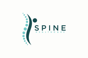 chiropractic logo design with spine concept